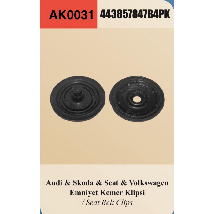 AUDİ KEMER TOKA KLİPSİ (SİYAH)