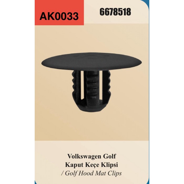 VOLKSWAGEN GOLF KAPUT KEÇE KLİPSİ