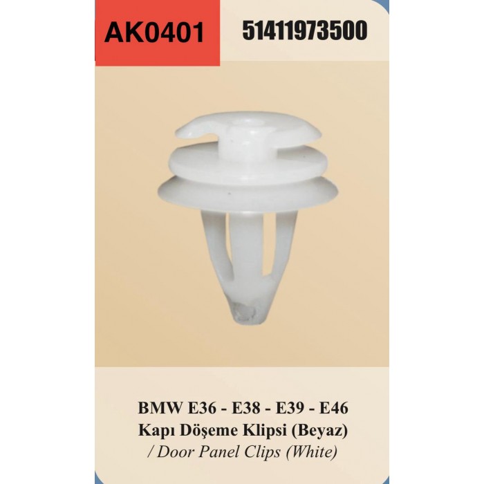 BMW KAPI DÖŞEME KLİPSİ BEYAZ