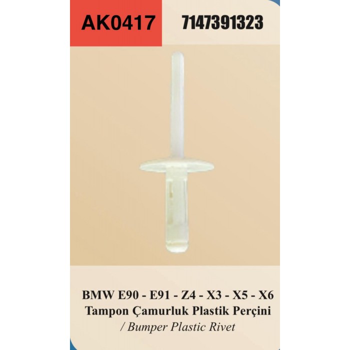 BMW TAMPON ÇAM PLASTİK PERÇİNİ