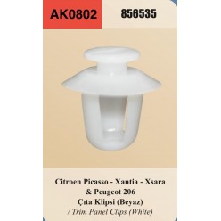 CITROEN PEJO 206 ÇITA KLİPSİ BEYAZ