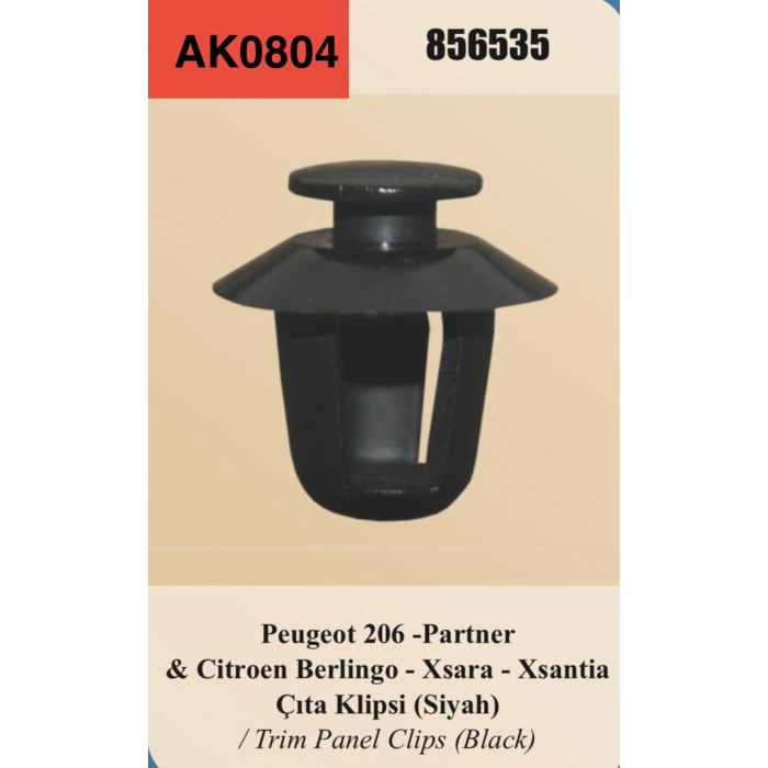 PEJO 206 PARTNER- ÇITA KLİPSİ SİYAH