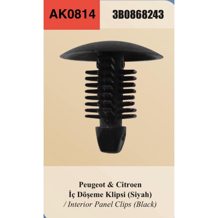 PEJO CITR İÇ DÖŞEME KLİPSİ SİYAH