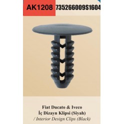 DUCATO IVECO İÇ DİZAYN KLİPSİ SİYAH