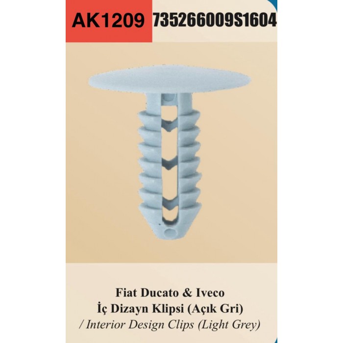 DUCATO IVECO İÇ DİZAYN KLİPSİ (A. GRİ)