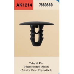 TOFAŞ & FIAT DÖŞEME KLİPSİ (SİYAH)