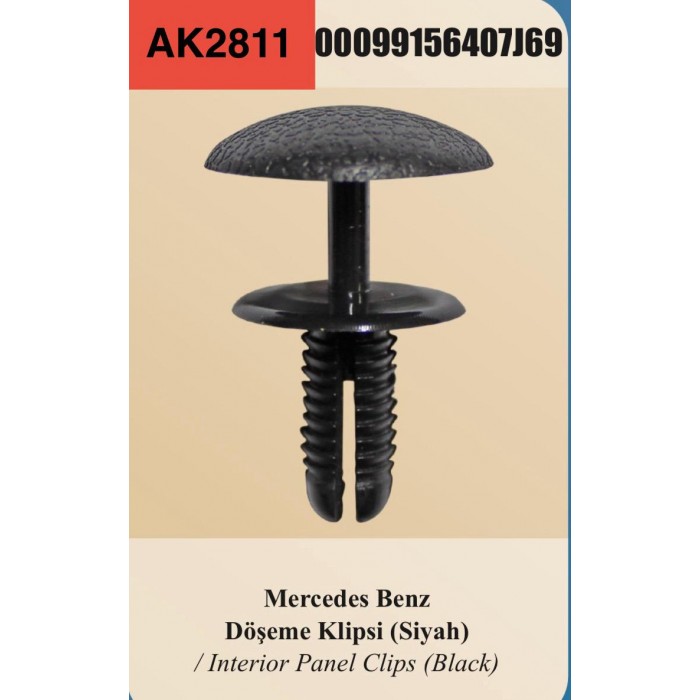 DÖŞEME KLİPSİ MERCEDES BENZ SİYAH