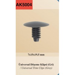 ÜNİVERSAL DÖŞEME KLİPSİ GRİ 7×15×19,5