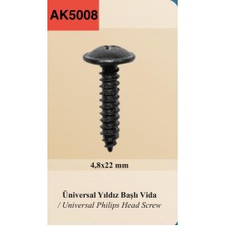 ÜNİVERSAL YILDIZ BAŞLI VİDA 4,8X22mm