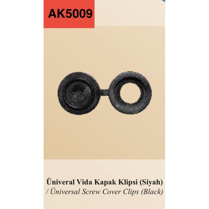 VİDA KLİPS KAPAĞI ÜNİVERSAL SİYAH