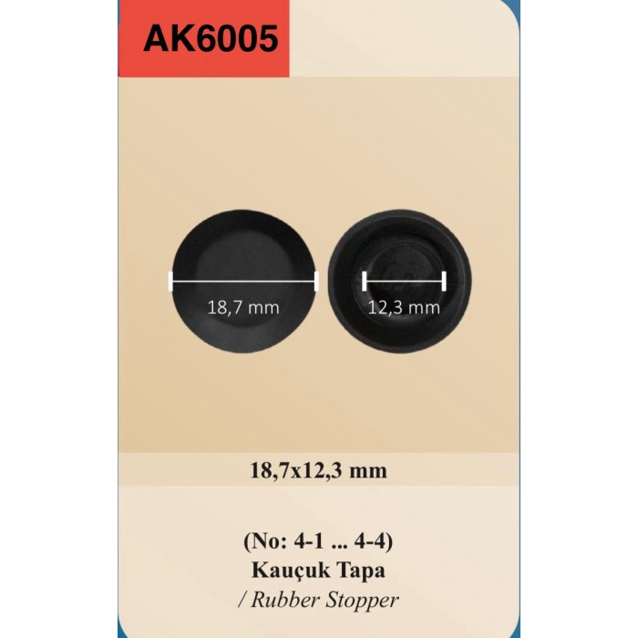 TAPA (NO: 4-1 … 4-4) 18,7×12,3 mm